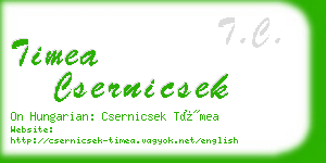 timea csernicsek business card